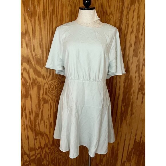 Club Monaco Ceithan Dress Fit Flare Lined Short Sleeve Mint Green 8 - Picture 1 of 14